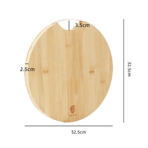 Round Cutting Board Household Thick Solid Wood Bamboo